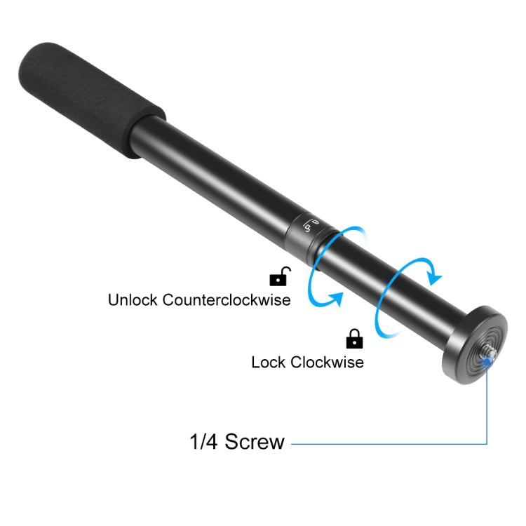 PULUZ มือถืออลูมิเนียมอัลลอยด์ปรับได้ขาตั้งกล้อง Monopod ขยายแกนกลางเพลา, Central Shaft Rod