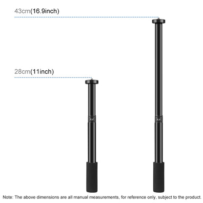 PULUZ มือถืออลูมิเนียมอัลลอยด์ปรับได้ขาตั้งกล้อง Monopod ขยายแกนกลางเพลา, Central Shaft Rod