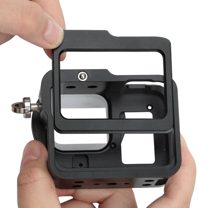 PULUZ ตัวเรือนเชลล์ CNC อลูมิเนียมอัลลอยด์กรงป้องกันพร้อมกรอบประกันและเลนส์ UV 52 มม. สำหรับ GoPro HERO8 Black, For HERO8 Black with Frame
