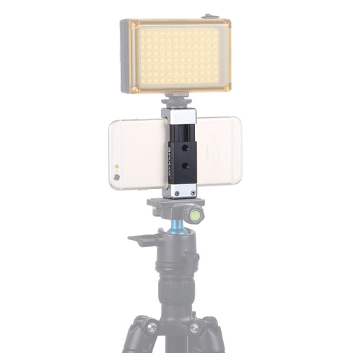 PULUZ ขายึดโทรศัพท์อลูมิเนียมอัลลอยด์แบบหนีบพร้อมรองเท้าเย็นสำหรับ iPhone, Galaxy, Huawei, Xiaomi, Sony, HTC, Google และสมาร์ทโฟนอื่น ๆ, Phone Clamp