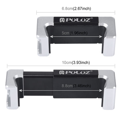 PULUZ ขายึดโทรศัพท์อลูมิเนียมอัลลอยด์แบบหนีบพร้อมรองเท้าเย็นสำหรับ iPhone, Galaxy, Huawei, Xiaomi, Sony, HTC, Google และสมาร์ทโฟนอื่น ๆ, Phone Clamp