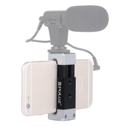 PULUZ ขายึดโทรศัพท์อลูมิเนียมอัลลอยด์แบบหนีบพร้อมรองเท้าเย็นสำหรับ iPhone, Galaxy, Huawei, Xiaomi, Sony, HTC, Google และสมาร์ทโฟนอื่น ๆ, Phone Clamp