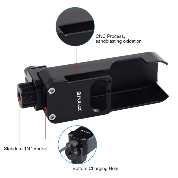ฝาครอบป้องกัน PULUZ Housing Shell CNC อลูมิเนียมอัลลอยด์สำหรับกระเป๋า DJI OSMO, Protective Cover