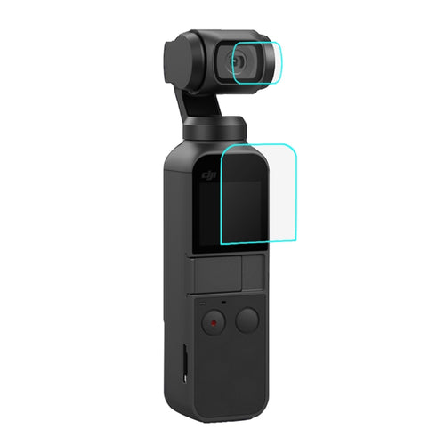 PULUZ 9H 2.5D HD กระจกนิรภัยเลนส์ป้องกัน ฟิล์มหน้าจอสำหรับ DJI OSMO Pocket Gimbal, For DJI OSMO Pocket