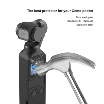 PULUZ 9H 2.5D HD กระจกนิรภัยเลนส์ป้องกัน ฟิล์มหน้าจอสำหรับ DJI OSMO Pocket Gimbal, For DJI OSMO Pocket