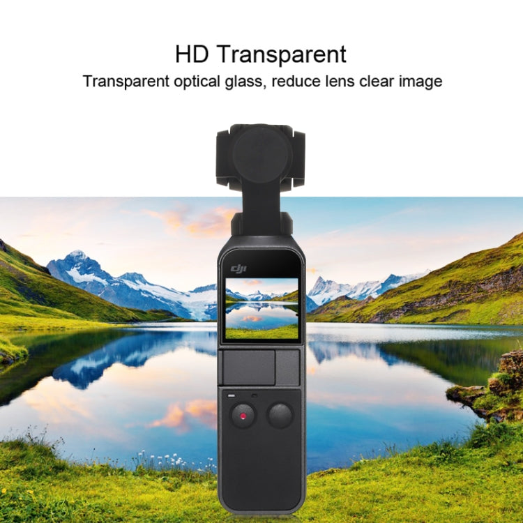 PULUZ 9H 2.5D HD กระจกนิรภัยเลนส์ป้องกัน ฟิล์มหน้าจอสำหรับ DJI OSMO Pocket Gimbal, For DJI OSMO Pocket