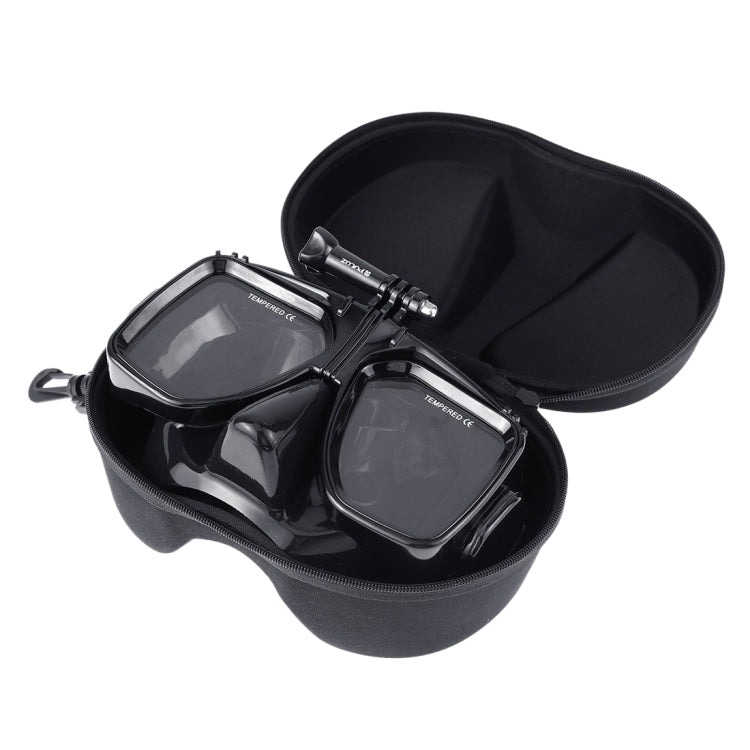 PULUZ กีฬาทางน้ำอุปกรณ์ดำน้ำหน้ากากดำน้ำว่ายน้ำแว่นตาสำหรับ GoPro Hero11 ดำ / HERO10 ดำ / HERO9 ดำ / HERO8 / HERO7 / 6/5/5 เซสชัน / 4 เซสชัน / 4/3+ / 3/2/1, Insta360 ONE R, DJIOsmo Action และกล้องแอคชั่นอื่นๆ