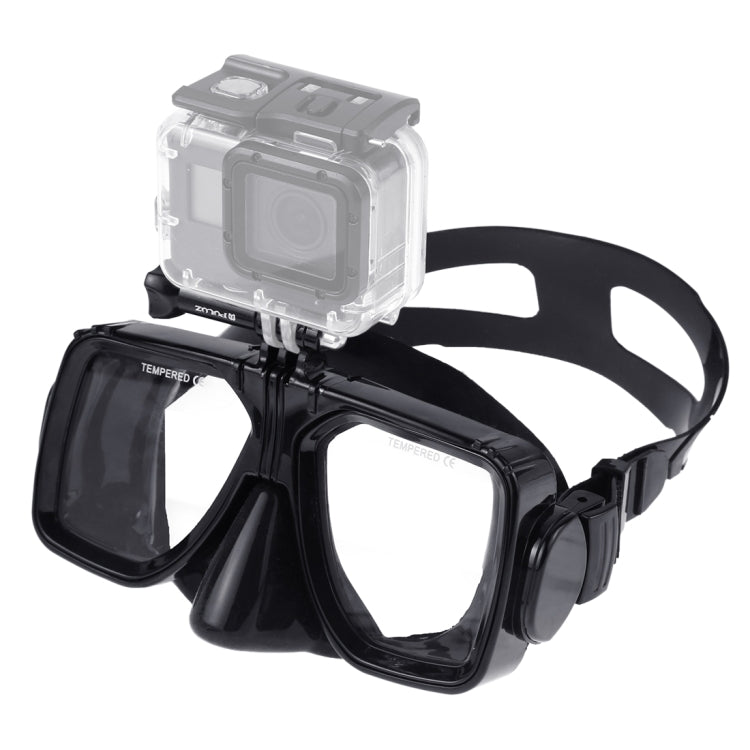 PULUZ กีฬาทางน้ำอุปกรณ์ดำน้ำหน้ากากดำน้ำว่ายน้ำแว่นตาสำหรับ GoPro Hero11 ดำ / HERO10 ดำ / HERO9 ดำ / HERO8 / HERO7 / 6/5/5 เซสชัน / 4 เซสชัน / 4/3+ / 3/2/1, Insta360 ONE R, DJIOsmo Action และกล้องแอคชั่นอื่นๆ