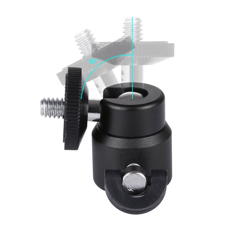 PULUZ 1/4 นิ้วสกรูโลหะขาตั้งหัวบอลอะแดปเตอร์พร้อมล็อค, Tripod Ball Head