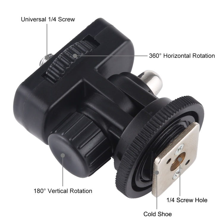 PULUZ 1/4 นิ้วสกรูเกลียวรองเท้าเย็นอะแดปเตอร์เมาท์ขาตั้งกล้อง, Mount Adapter