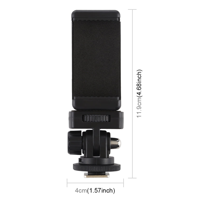 PULUZ 1/4 นิ้วสกรูเกลียวรองเท้าเย็นขาตั้งกล้องอะแดปเตอร์เมาท์กับแคลมป์โทรศัพท์, Mount Adapter with Phone Clamp