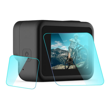 PULUZ สำหรับ GoPro HERO8 เลนส์สีดำ จอแสดงผล LCD 9H 2.5D ฟิล์มกระจกนิรภัย, For GoPro HERO8 Black