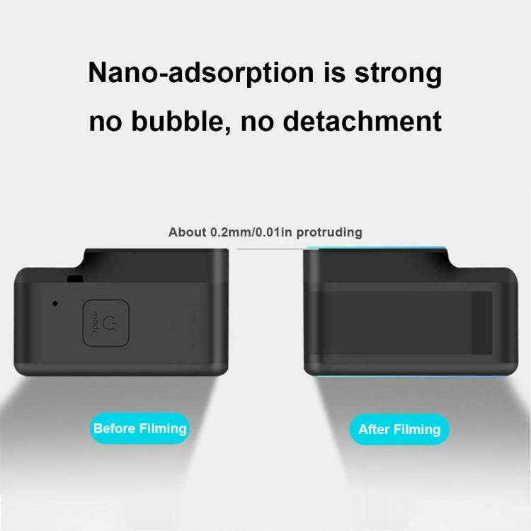 PULUZ สำหรับ GoPro HERO8 เลนส์สีดำ จอแสดงผล LCD 9H 2.5D ฟิล์มกระจกนิรภัย, For GoPro HERO8 Black