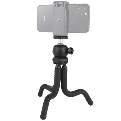 PULUZ Mini Octopus ที่ยึดขาตั้งกล้องแบบยืดหยุ่นพร้อมหัวบอลสำหรับกล้อง SLR, GoPro, โทรศัพท์มือถือ, ขนาด: 25cmx4.5cm, 25cm Tripod