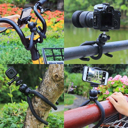 PULUZ Mini Octopus ที่ยึดขาตั้งกล้องแบบยืดหยุ่นพร้อมหัวบอลสำหรับกล้อง SLR, GoPro, โทรศัพท์มือถือ, ขนาด: 25cmx4.5cm, 25cm Tripod