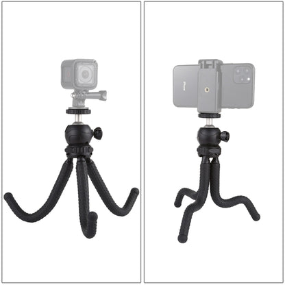 PULUZ Mini Octopus ที่ยึดขาตั้งกล้องแบบยืดหยุ่นพร้อมหัวบอลสำหรับกล้อง SLR, GoPro, โทรศัพท์มือถือ, ขนาด: 25cmx4.5cm, 25cm Tripod