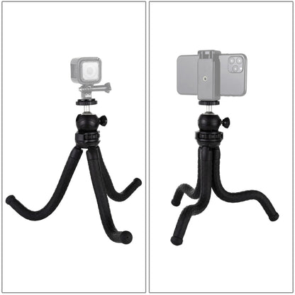 PULUZ Mini Octopus ที่ยึดขาตั้งกล้องแบบยืดหยุ่นพร้อมหัวบอลสำหรับกล้อง SLR, GoPro, โทรศัพท์มือถือ, ขนาด: 30cmx5cm, 30cm Tripod