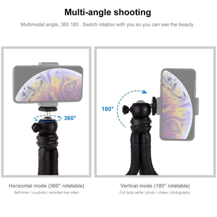 PULUZ Mini Octopus ที่ยึดขาตั้งกล้องแบบยืดหยุ่นพร้อมหัวบอลสำหรับกล้อง SLR, GoPro, โทรศัพท์มือถือ, ขนาด: 30cmx5cm, 30cm Tripod