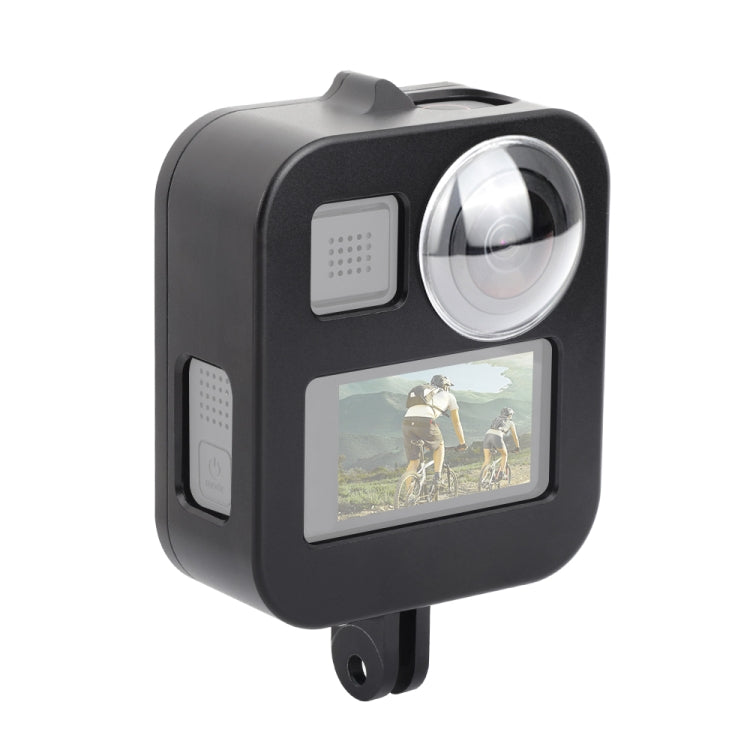 PULUZ ตัวเรือนเชลล์ CNC อลูมิเนียมอัลลอยด์กรงป้องกันสำหรับ GoPro Max, Aluminum Alloy Cage