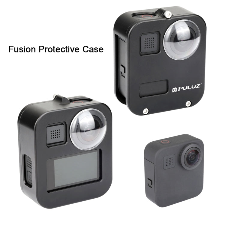 PULUZ ตัวเรือนเชลล์ CNC อลูมิเนียมอัลลอยด์กรงป้องกันสำหรับ GoPro Max, Aluminum Alloy Cage