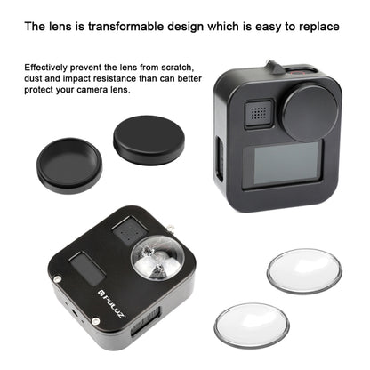 PULUZ ตัวเรือนเชลล์ CNC อลูมิเนียมอัลลอยด์กรงป้องกันสำหรับ GoPro Max, Aluminum Alloy Cage