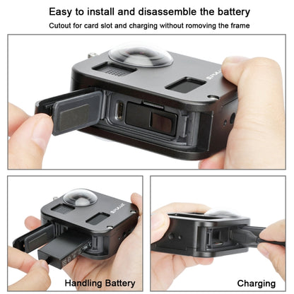 PULUZ ตัวเรือนเชลล์ CNC อลูมิเนียมอัลลอยด์กรงป้องกันสำหรับ GoPro Max, Aluminum Alloy Cage