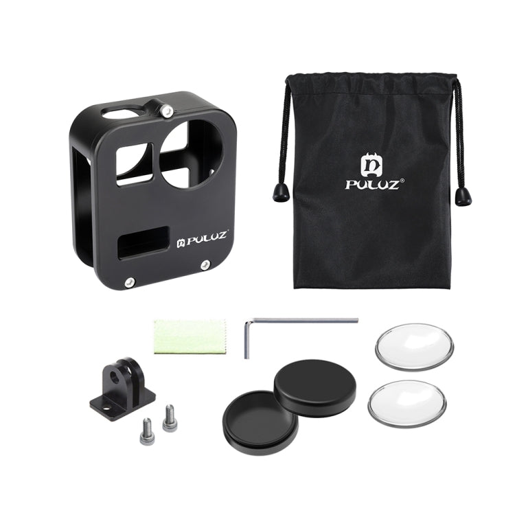 PULUZ ตัวเรือนเชลล์ CNC อลูมิเนียมอัลลอยด์กรงป้องกันสำหรับ GoPro Max, Aluminum Alloy Cage