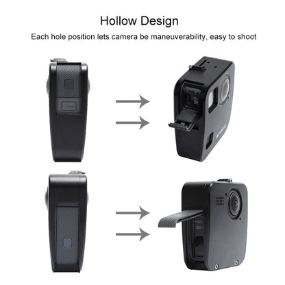 PULUZ สำหรับ GoPro Fusion Housing Shell CNC อลูมิเนียมอัลลอยด์กรงป้องกันพร้อมเมาท์พื้นฐานและฝาปิดเลนส์, For GoPro Fusion