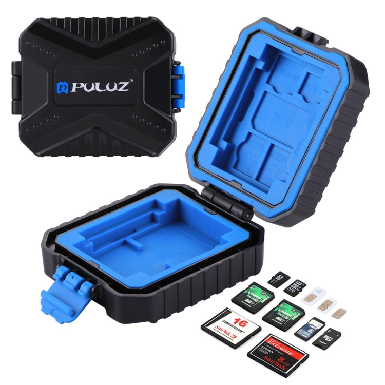 PULUZ ซองใส่การ์ดหน่วยความจำ 11 in 1 สำหรับ 3SIM + 2XQD + 2CF + 2TF + 2SD การ์ด, 11 in 1