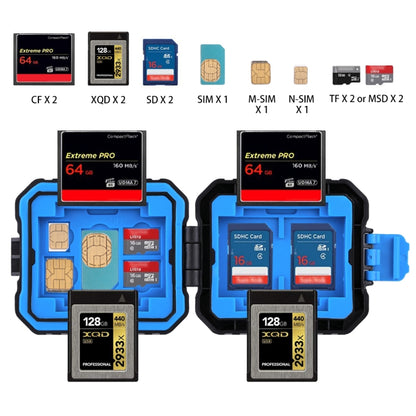 PULUZ ซองใส่การ์ดหน่วยความจำ 11 in 1 สำหรับ 3SIM + 2XQD + 2CF + 2TF + 2SD การ์ด, 11 in 1