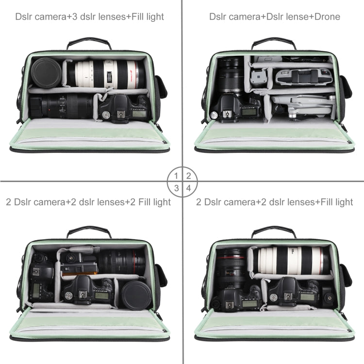 PULUZ กระเป๋าสะพายข้างกล้องพกพาแบบพกพา Digital Storage Lens Bag, Crossbody Shoulder Bag