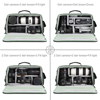 PULUZ กระเป๋าสะพายข้างกล้องพกพาแบบพกพา Digital Storage Lens Bag, Crossbody Shoulder Bag