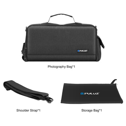 PULUZ กระเป๋าสะพายข้างกล้องพกพาแบบพกพา Digital Storage Lens Bag, Crossbody Shoulder Bag