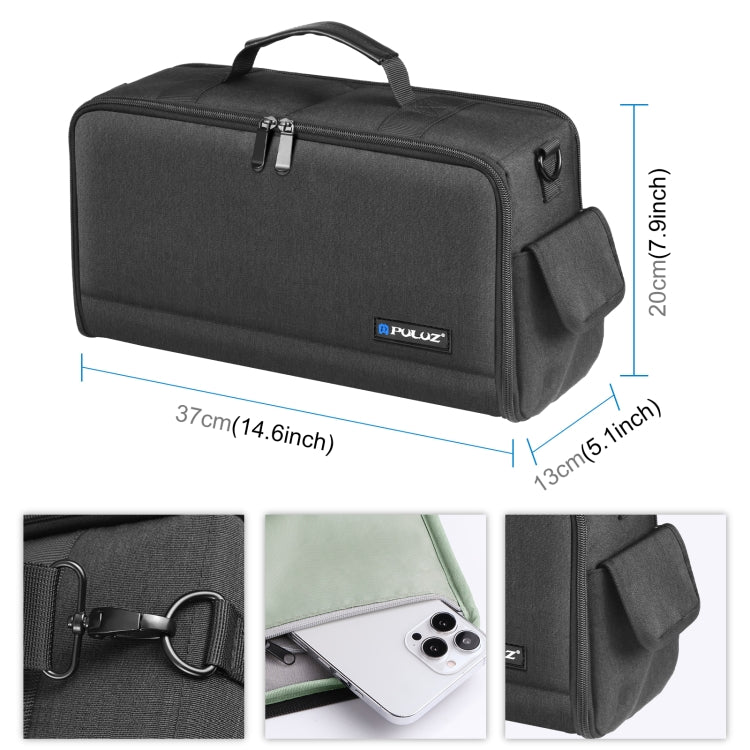 PULUZ กระเป๋าสะพายข้างกล้องพกพาแบบพกพา Digital Storage Lens Bag, Crossbody Shoulder Bag