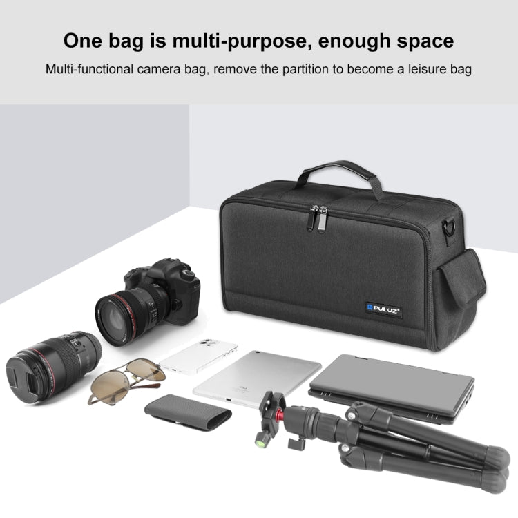 PULUZ กระเป๋าสะพายข้างกล้องพกพาแบบพกพา Digital Storage Lens Bag, Crossbody Shoulder Bag