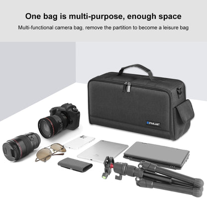 PULUZ กระเป๋าสะพายข้างกล้องพกพาแบบพกพา Digital Storage Lens Bag, Crossbody Shoulder Bag