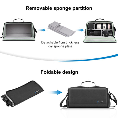 PULUZ กระเป๋าสะพายข้างกล้องพกพาแบบพกพา Digital Storage Lens Bag, Crossbody Shoulder Bag