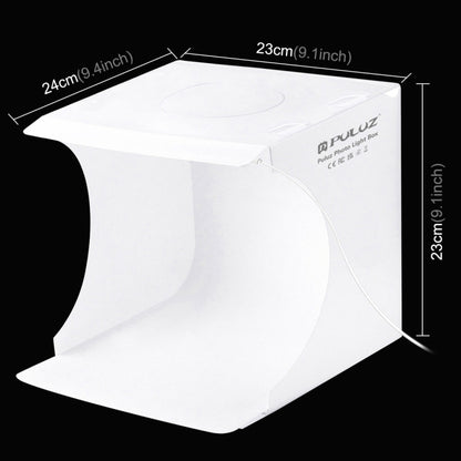PULUZ 20 ซม. พับแบบพกพา 550LM แสงภาพแสงสตูดิโอถ่ายภาพเต็นท์กล่องชุดที่มี 6 ฉากหลังสี (สีดำ, สีขาว, สีส้ม, สีแดง, สีเขียว, สีฟ้า), ขนาดที่กางออก: 24 ซม. x 23 ซม. x 23 ซม., 20cm Box, 20cm Box(US)