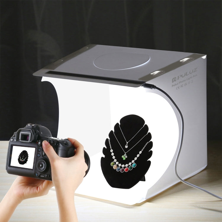 PULUZ 20 ซม. พับแบบพกพา 550LM แสงภาพแสงสตูดิโอถ่ายภาพเต็นท์กล่องชุดที่มี 6 ฉากหลังสี (สีดำ, สีขาว, สีส้ม, สีแดง, สีเขียว, สีฟ้า), ขนาดที่กางออก: 24 ซม. x 23 ซม. x 23 ซม., 20cm Box, 20cm Box(US)