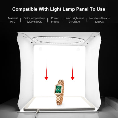 PULUZ 30 ซม.พับแบบพกพาแหวนไฟบอร์ดภาพสตูดิโอถ่ายภาพเต็นท์กล่องชุด 6 สีฉากหลัง (สีดำ,สีขาว,สีเหลือง,สีแดง,สีเขียว,สีฟ้า), ขนาดแฉ: 31 ซม.x 31 ซม.x 32 ซม., 30cm Box