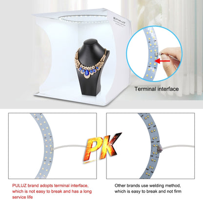 PULUZ 30 ซม.พับแบบพกพาแหวนไฟบอร์ดภาพสตูดิโอถ่ายภาพเต็นท์กล่องชุด 6 สีฉากหลัง (สีดำ,สีขาว,สีเหลือง,สีแดง,สีเขียว,สีฟ้า), ขนาดแฉ: 31 ซม.x 31 ซม.x 32 ซม., 30cm Box