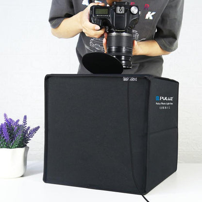 PULUZ 30 ซม.พับสูง 97 CRI แหวนแสงภาพแสงสตูดิโอถ่ายภาพเต็นท์กล่องชุด 6 สีฉากหลัง (สีดำ,สีขาว,สีส้ม,สีแดง,สีเขียว,สีฟ้า), แฉขนาด: 30 ซม.x 30 ซม.x 30 ซม., 30cm Box Black