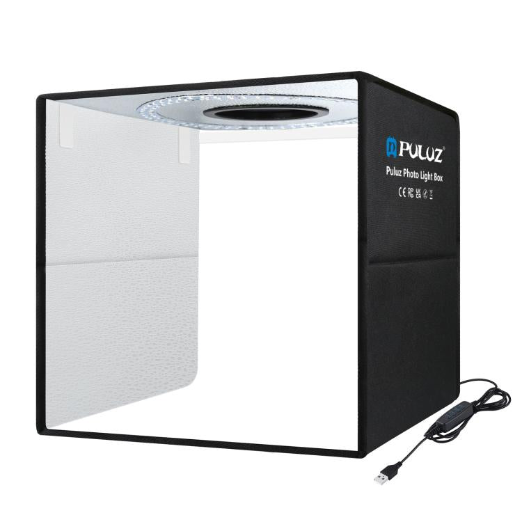 PULUZ 40 ซม. พับแบบพกพาแหวนไฟ USB ภาพแสงสตูดิโอถ่ายภาพเต็นท์กล่องที่มี 6 x ฉากหลังสีสองด้านขนาด: 40 ซม. x 40 ซม. x 40 ซม., 40cm