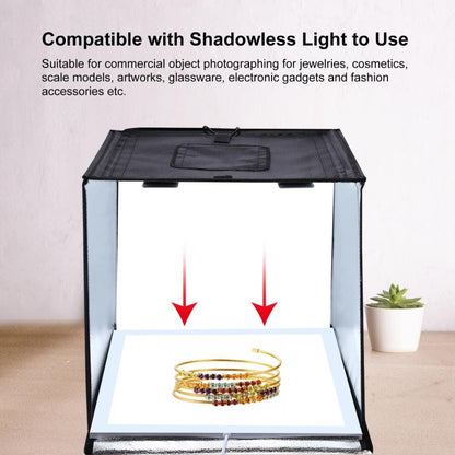 PULUZ กล่องไฟสตูดิโอถ่ายแบบพกพา 60 x 60 x 60 ซม. เต็นท์แสง LED 5500K แสงสีขาวหรี่แสงได้มินิ 36W สตูดิโอถ่ายภาพชุดเต็นท์พร้อมฉากหลังที่ถอดออกได้ 6 ชิ้น (สีดำสีส้มสีขาวสีเขียวสีฟ้าสีแดง), 60cm Box(US), 60cm Box(UK), 60cm Box(EU), 60cm Box(AU)