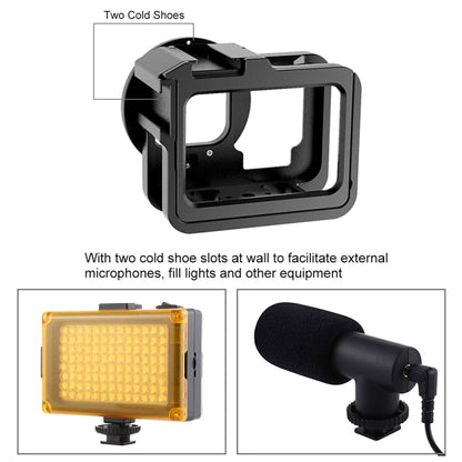 PULUZ สำหรับ GoPro HERO12 สีดำ / 11 สีดำ / 10 สีดำ / 9 สีดำข้นที่อยู่อาศัยเชลล์ CNC อลูมิเนียมอัลลอยด์กรงป้องกันที่มีกรอบประกันและ 52 มิลลิเมตรเลนส์ยูวี, For GoPro HERO9 Black Thicken