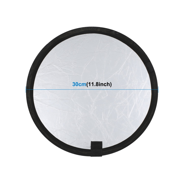 PULUZ 30cm 2 in 1 เงิน / ทองพับสตูดิโอถ่ายแผ่นสะท้อนแสง, 30cm Reflector