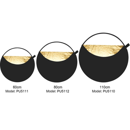 PULUZ 80cm 5 in 1 (สีเงิน / โปร่งแสง / ทอง / ขาว / ดำ) สตูดิโอถ่ายภาพแบบพับได้แผ่นสะท้อนแสง, 80cm Reflector