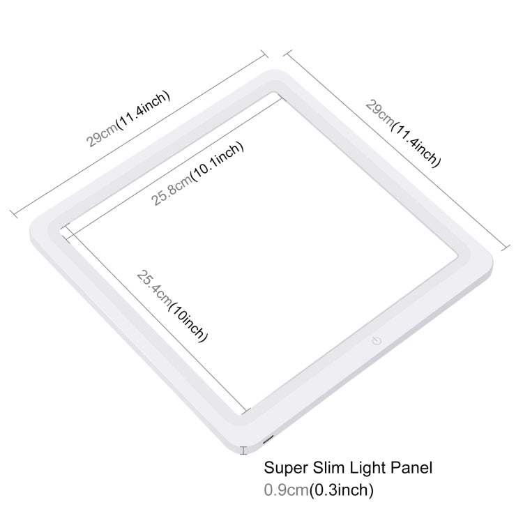 PULUZ LED Shadowless Light Pad สำหรับกล่องสตูดิโอถ่ายภาพขนาด 30 ซม, 30cm Shadowless Light