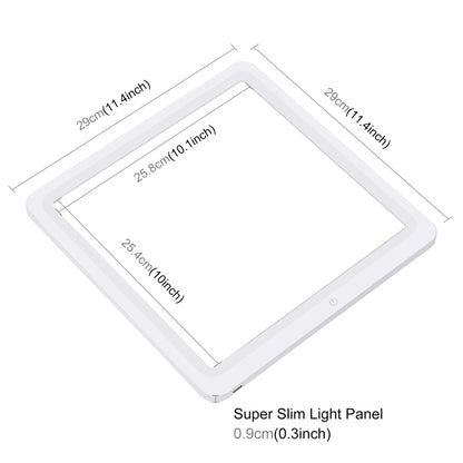 PULUZ LED Shadowless Light Pad สำหรับกล่องสตูดิโอถ่ายภาพขนาด 30 ซม, 30cm Shadowless Light