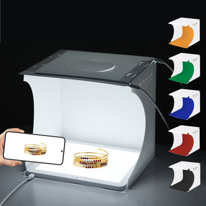 PULUZ Mini LED การถ่ายภาพ Shadowless Light โคมไฟแผง Pad สตูดิโอถ่ายภาพเต็นท์กล่อง, วัสดุอะคริลิค, 20 ซม. x 20 ซม. พื้นที่ที่มีประสิทธิภาพ, 20cm(2 LED) + Shadowless Light